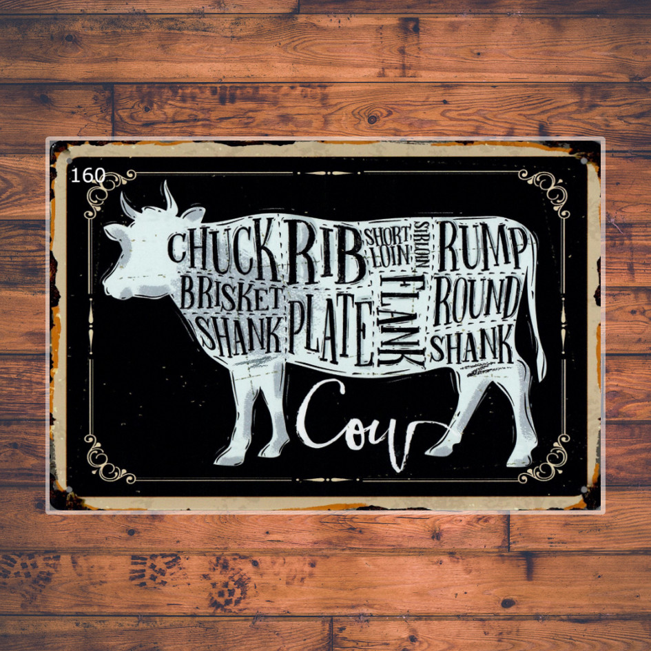 160 - BBQ Cow Rules - Zwart